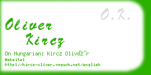 oliver kircz business card